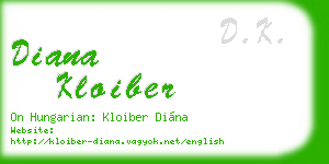 diana kloiber business card